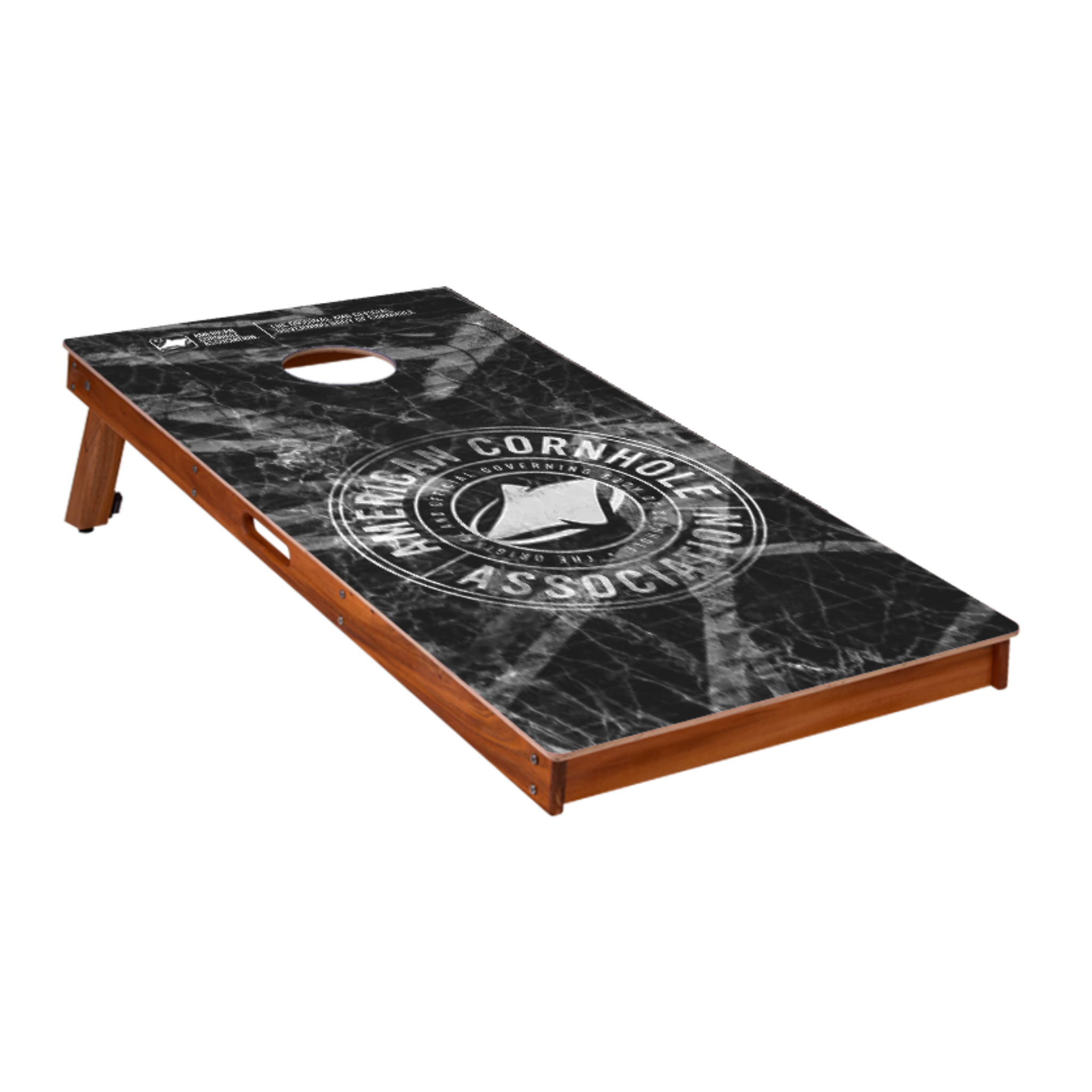 ACA Black Grunge Tournament Gold Series- 1x Cornhole Board