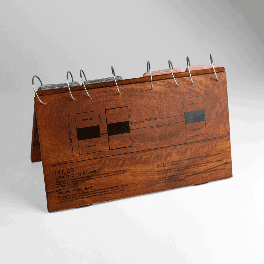 Mobiel Cornhole Scorebord