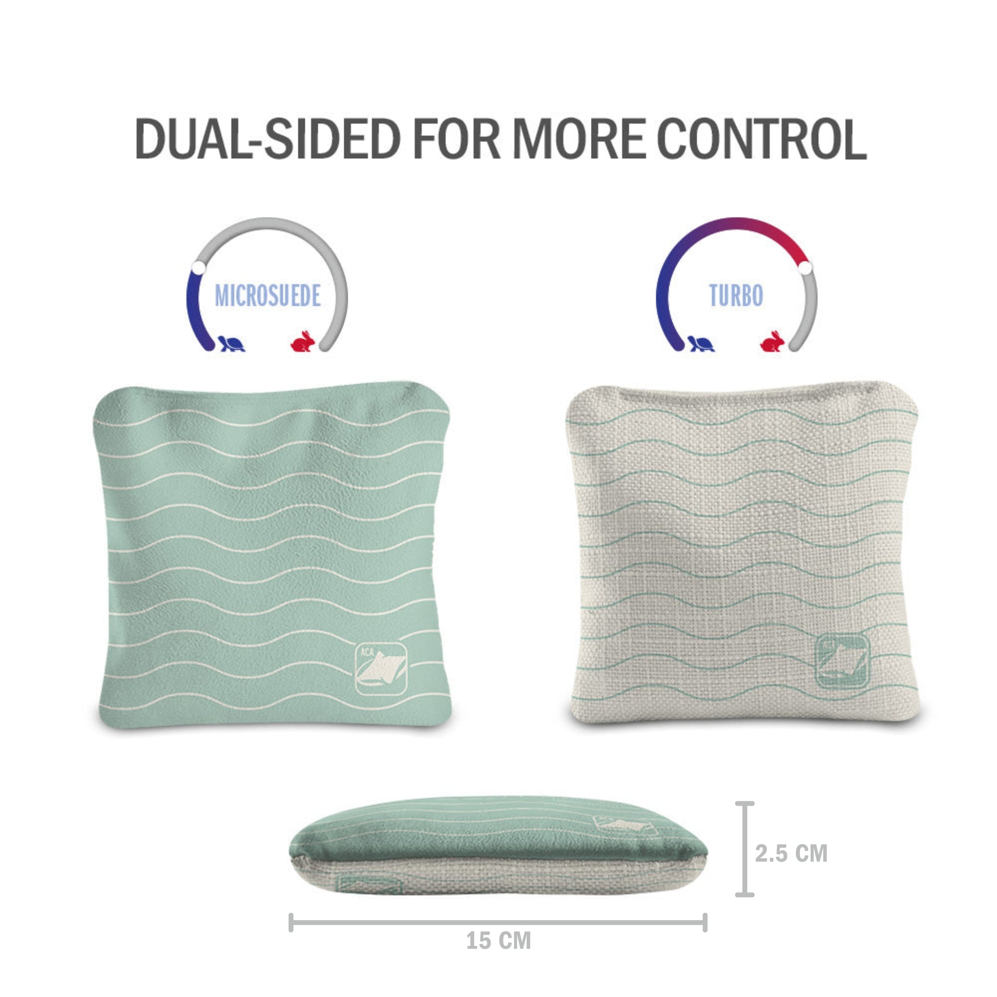 Cream Waves Synergy Pro Cornhole Bags (15x15 cm)