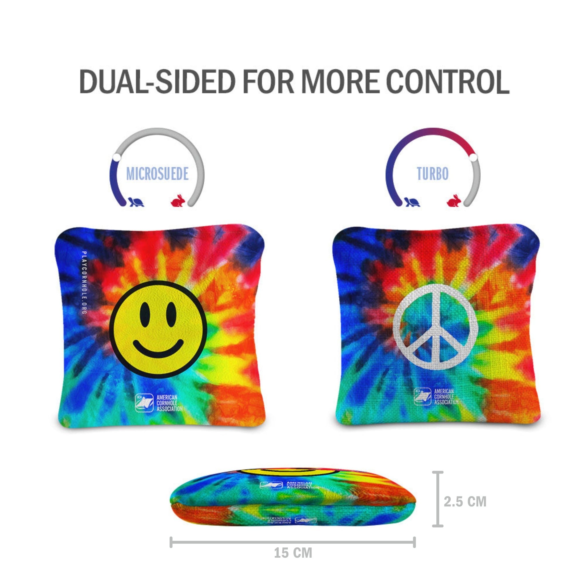 Tie-Dye Synergy Pro Cornhole Bags (15x15 cm)