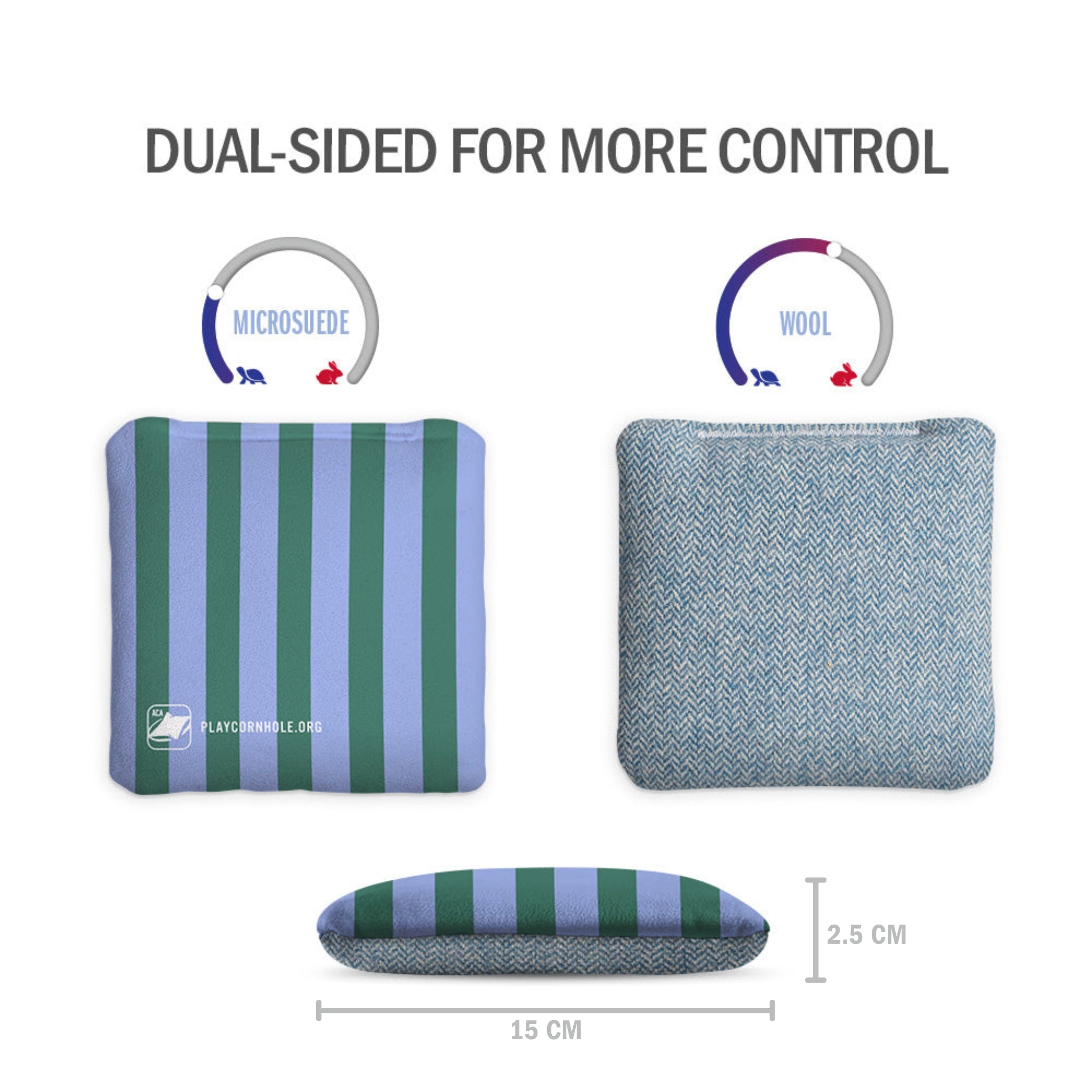 Beach Stripes Synergy Soft Cornhole Bags (15x15 cm)