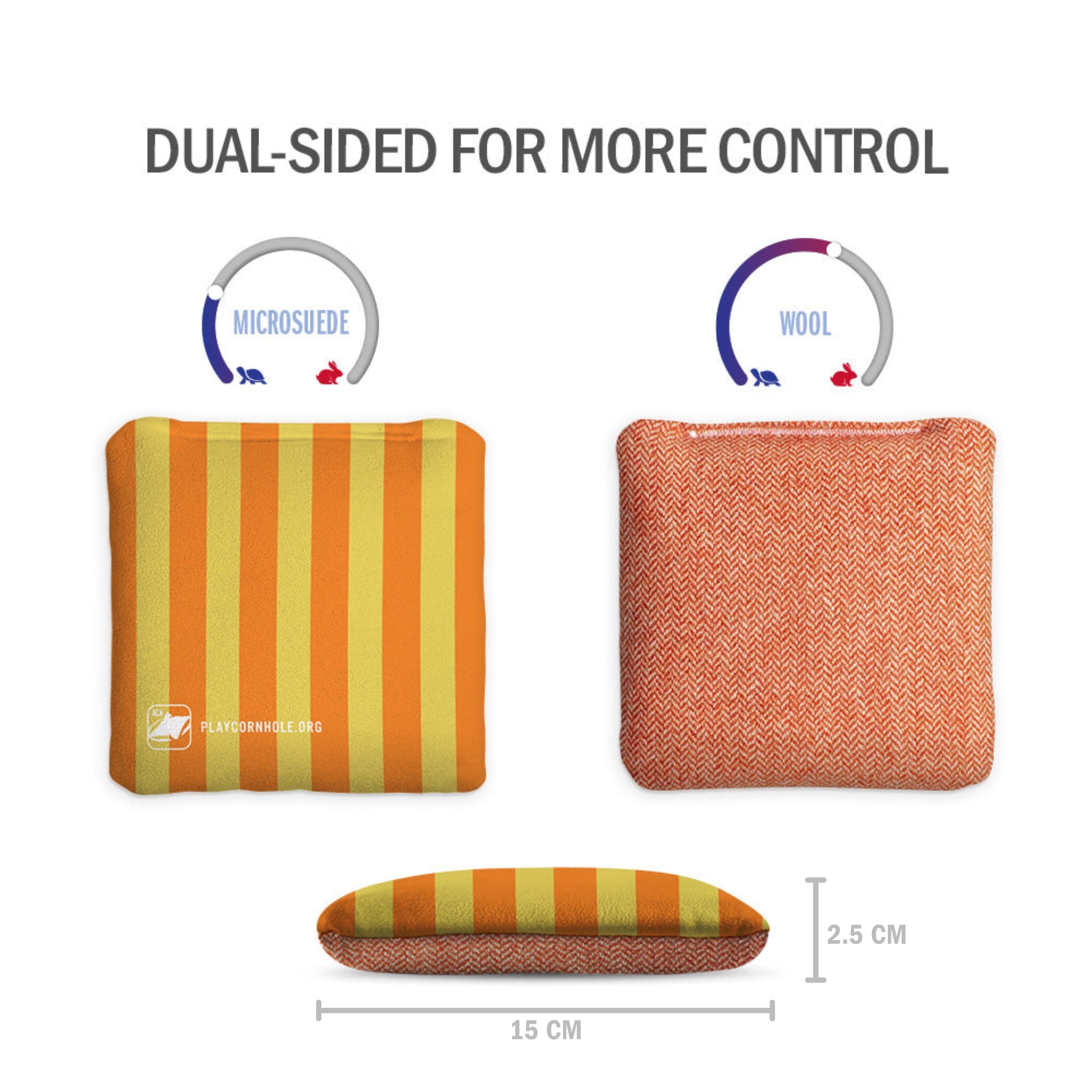 Beach Stripes Synergy Soft Cornhole Bags (15x15 cm)