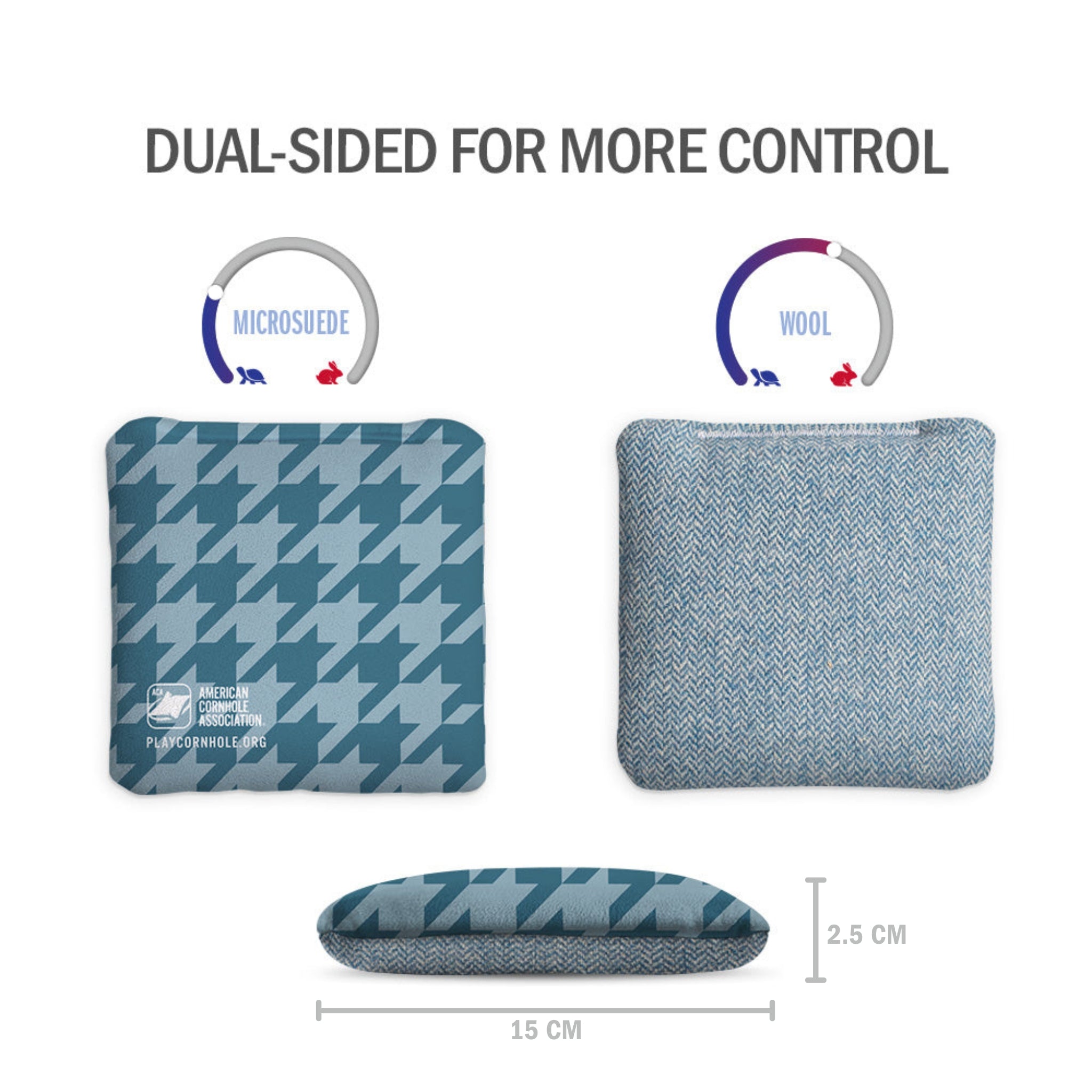 Houndstooth Synergy Soft Cornhole Bags (15x15 cm)