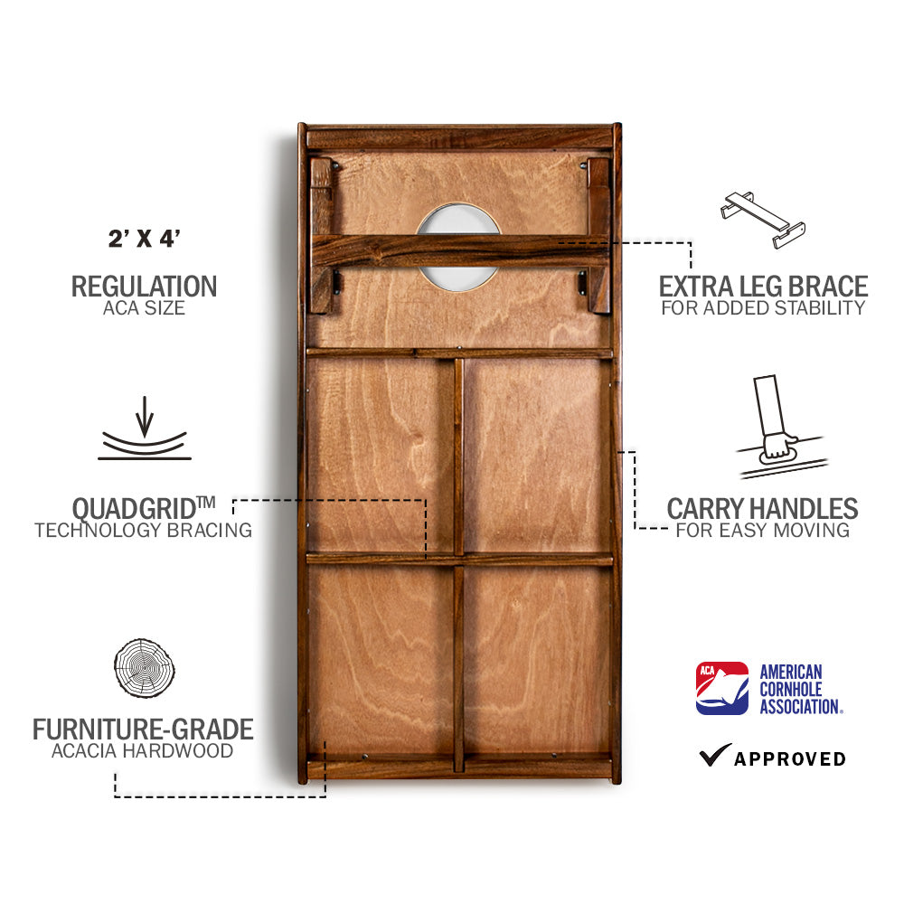 ACA Black Grunge Tournament Gold Series- 1x Cornhole Board