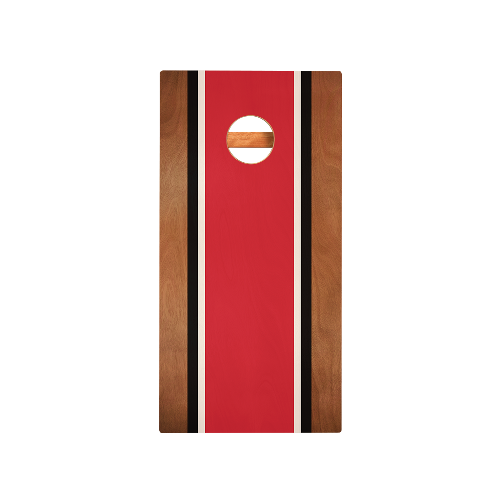 Red Stripes - Standaard Cornhole Borden Set - 60x120cm