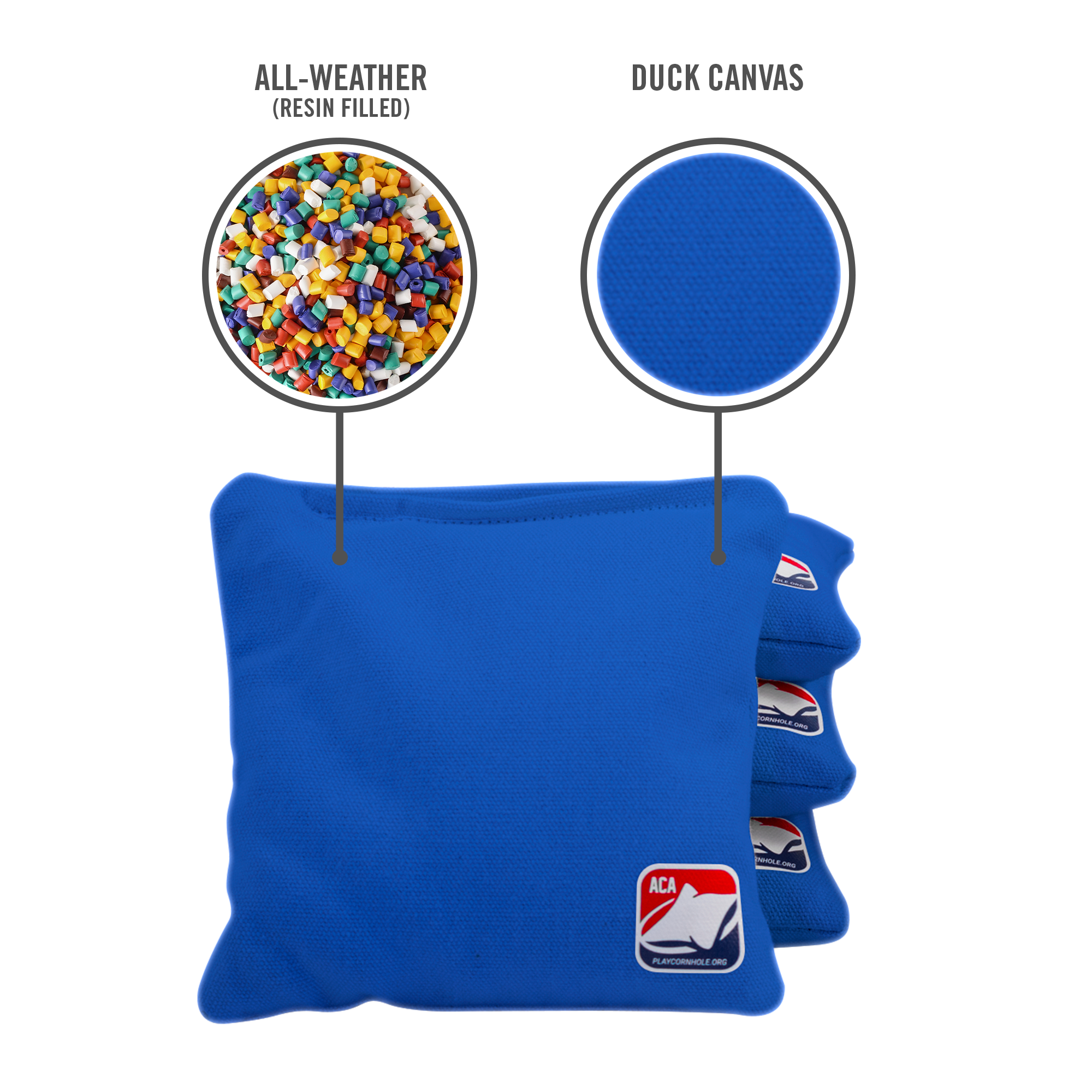 Royal Blue Daily 66x Cornhole Bags (15x15 cm)