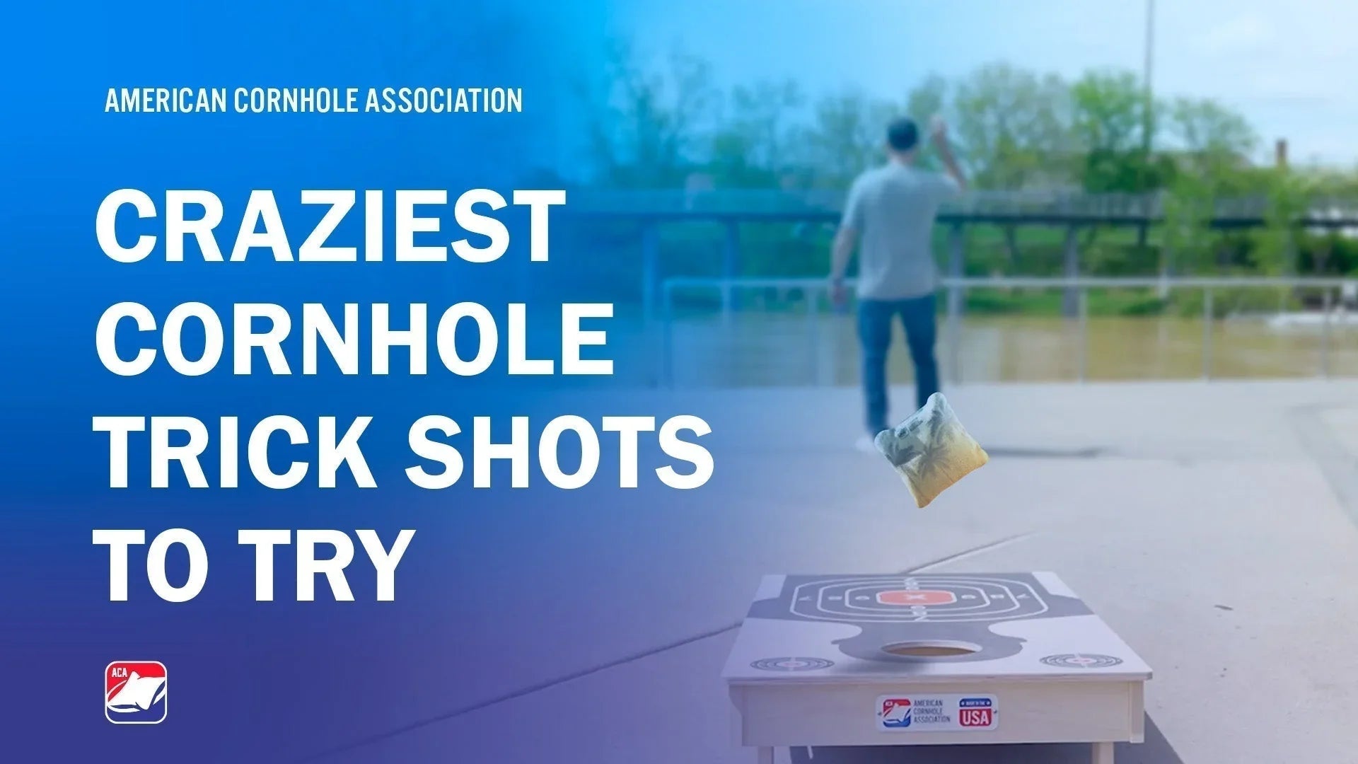 Crazy Cornhole Trick Shots!