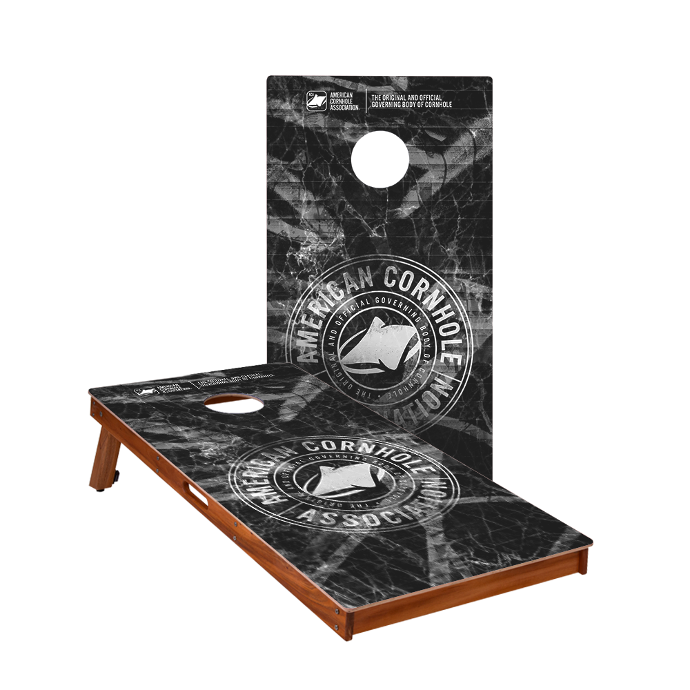 ACA Black Grunge Tournament Gold Series- 2x Cornhole Boards