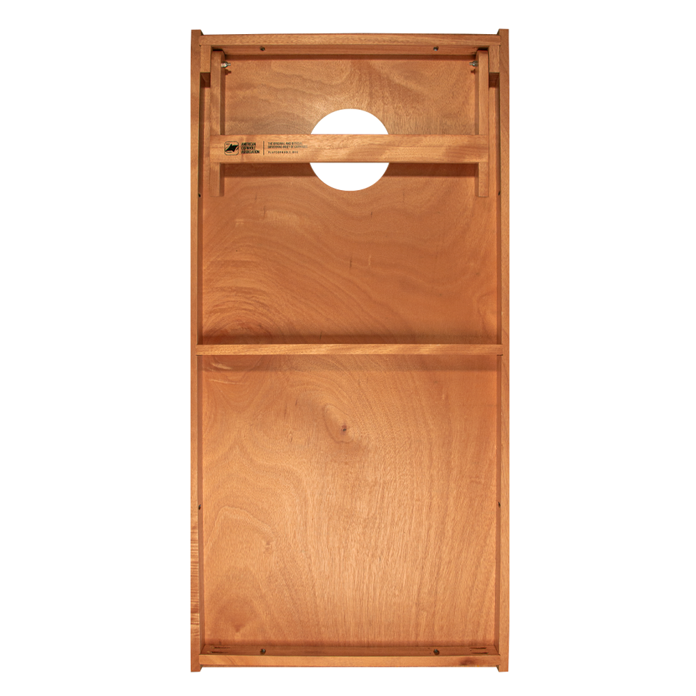 Natural & Gray Wood Triangle - 1x Cornhole Board (60 x 120cm)