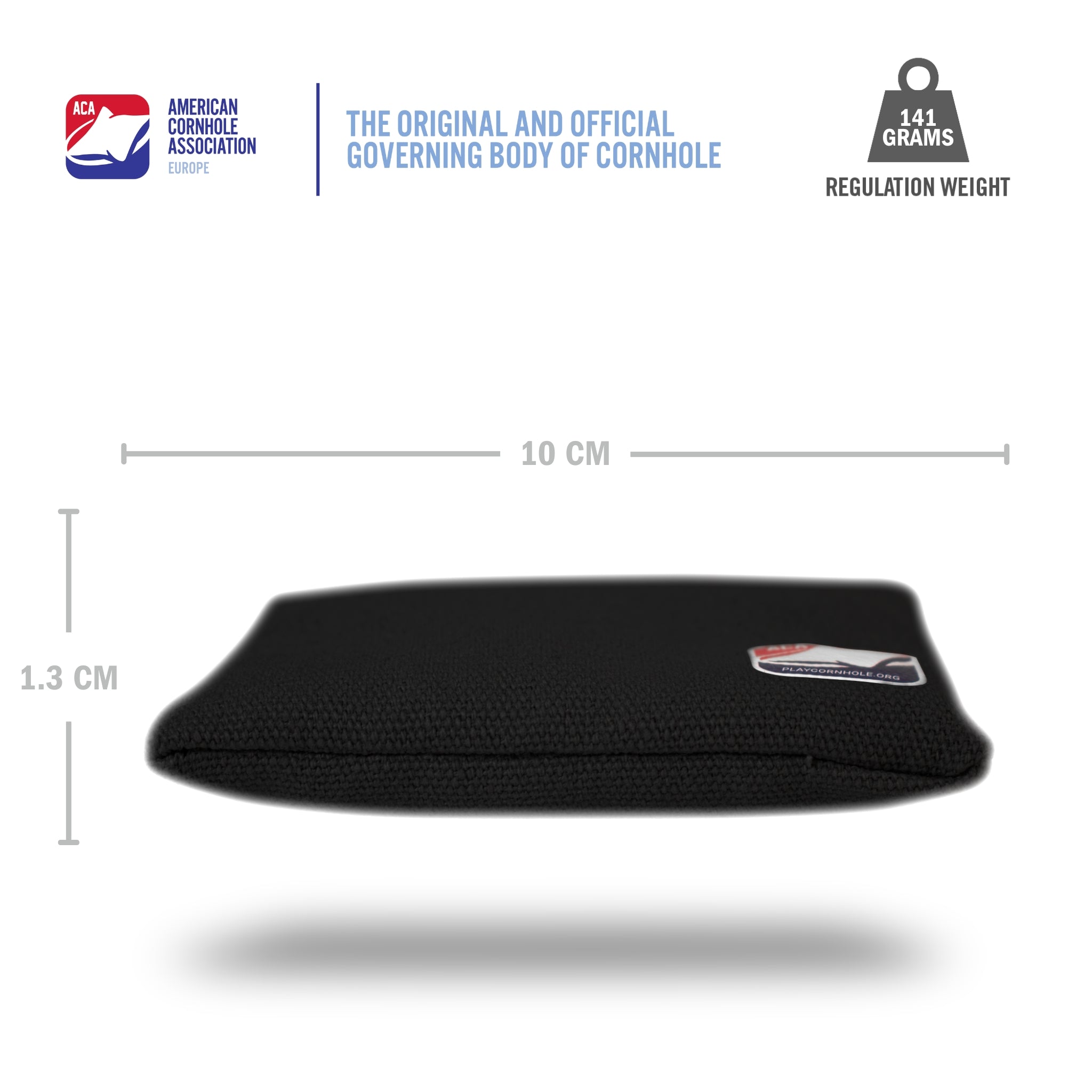 Black Daily 44x Cornhole Bags (10x10 cm)