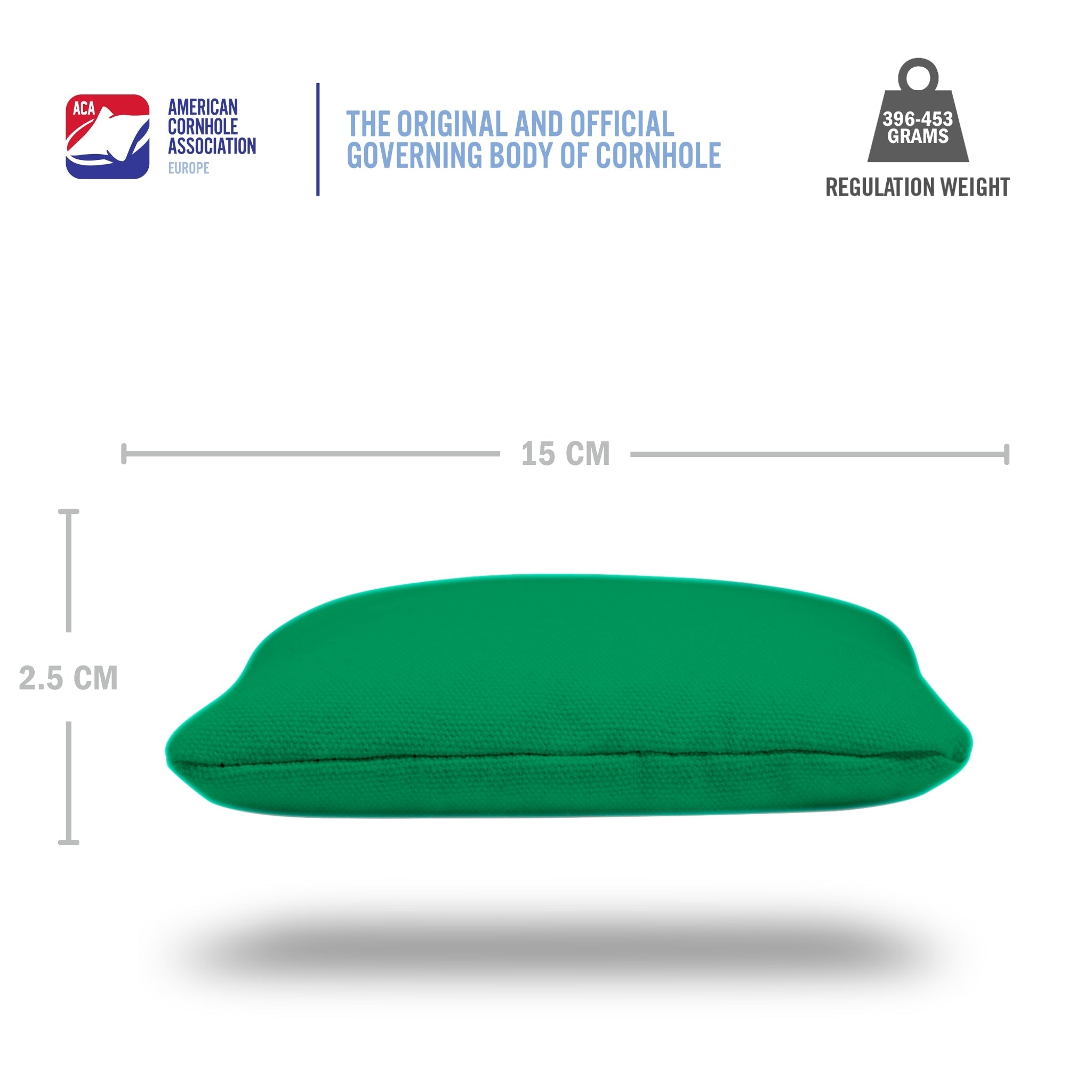 Kelly Green - Classic Cornhole Bags - 15x15cm