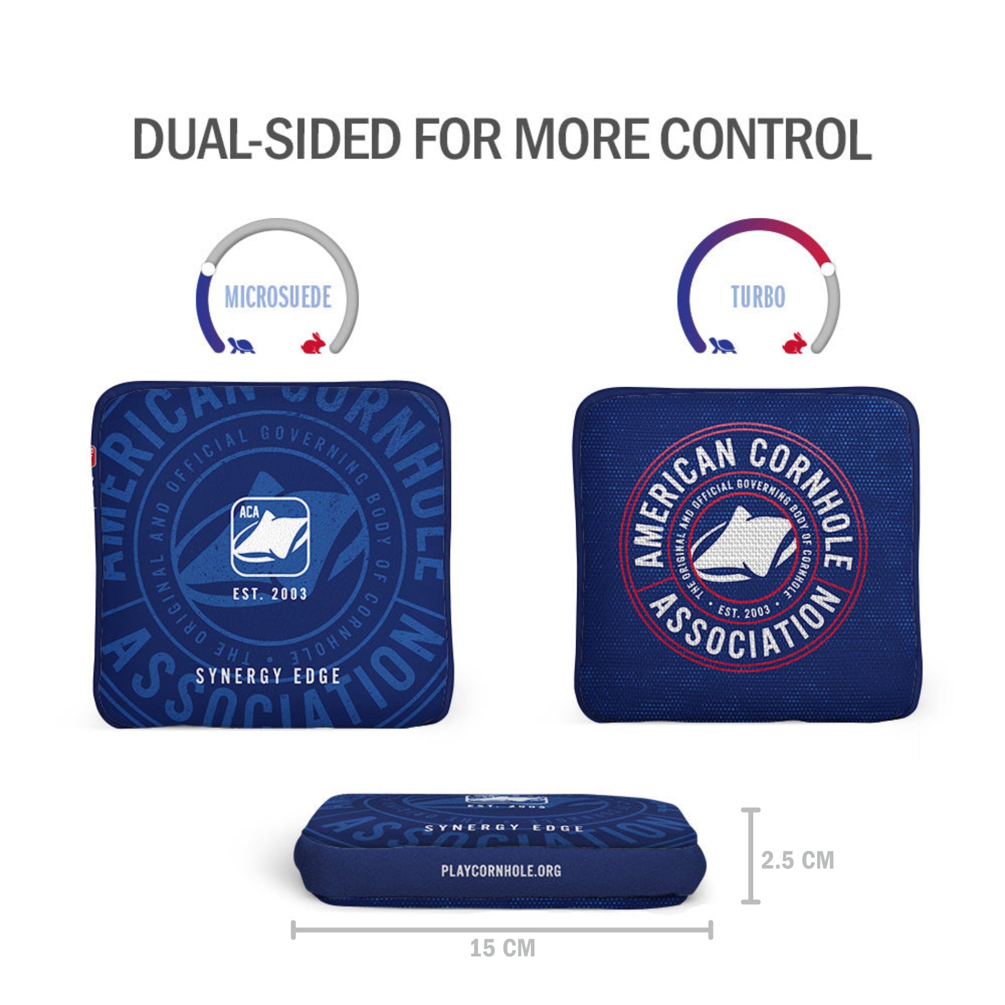 Official ACA Tournament Badge Synergy Edge Cornhole Bags (15x15 cm)