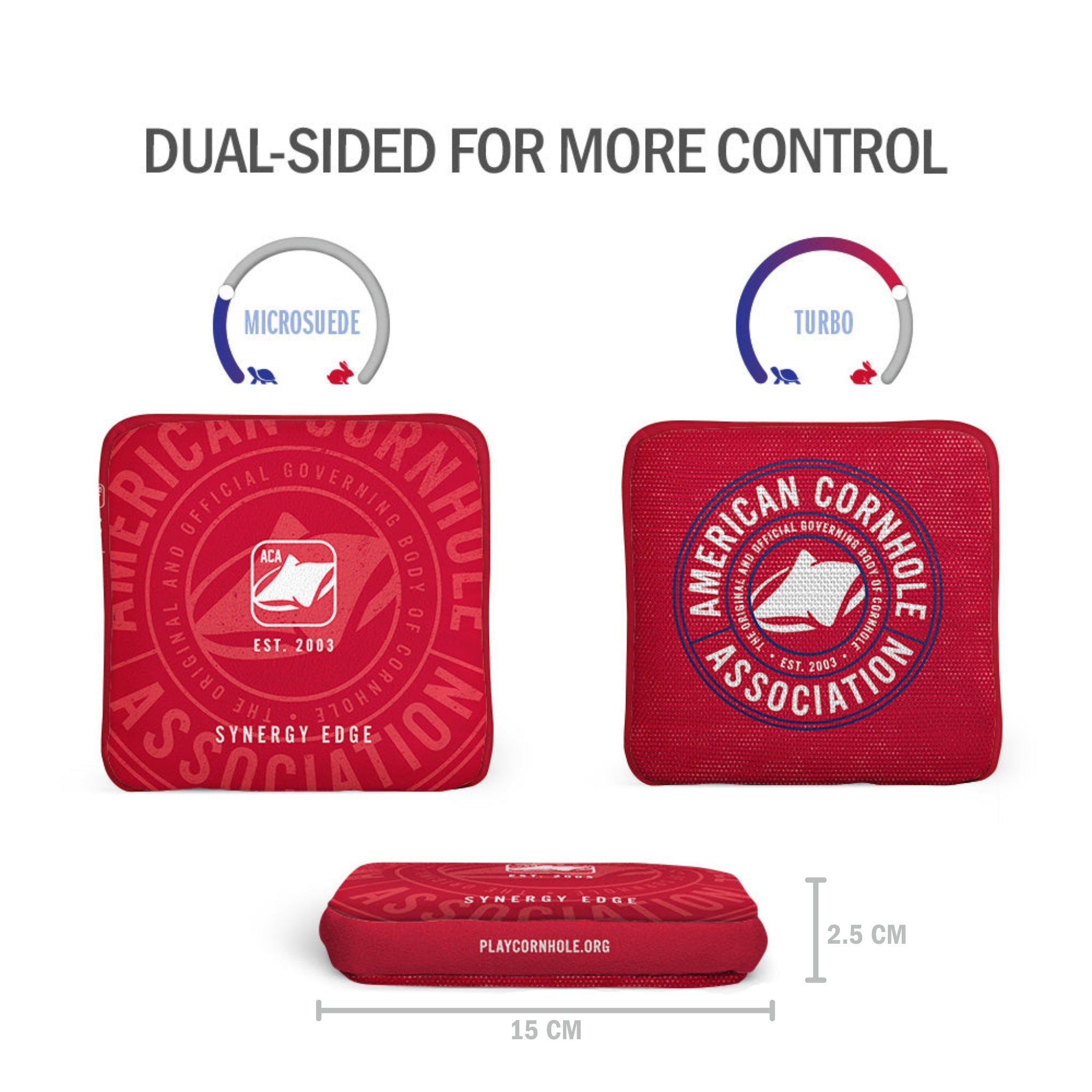 Official ACA Tournament Badge Synergy Edge Cornhole Bags (15x15 cm)