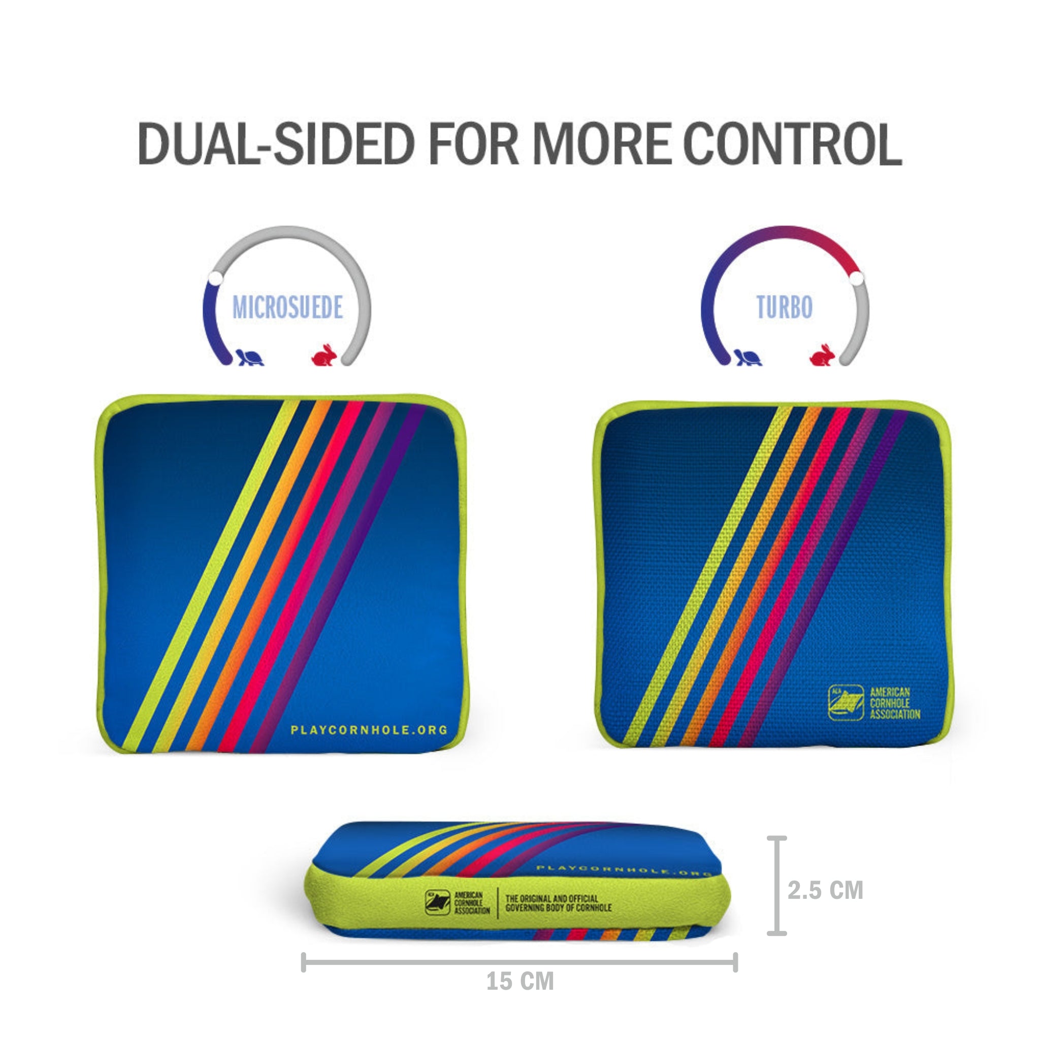 Retro Stripes Synergy Edge Cornhole Bags (15x15 cm)
