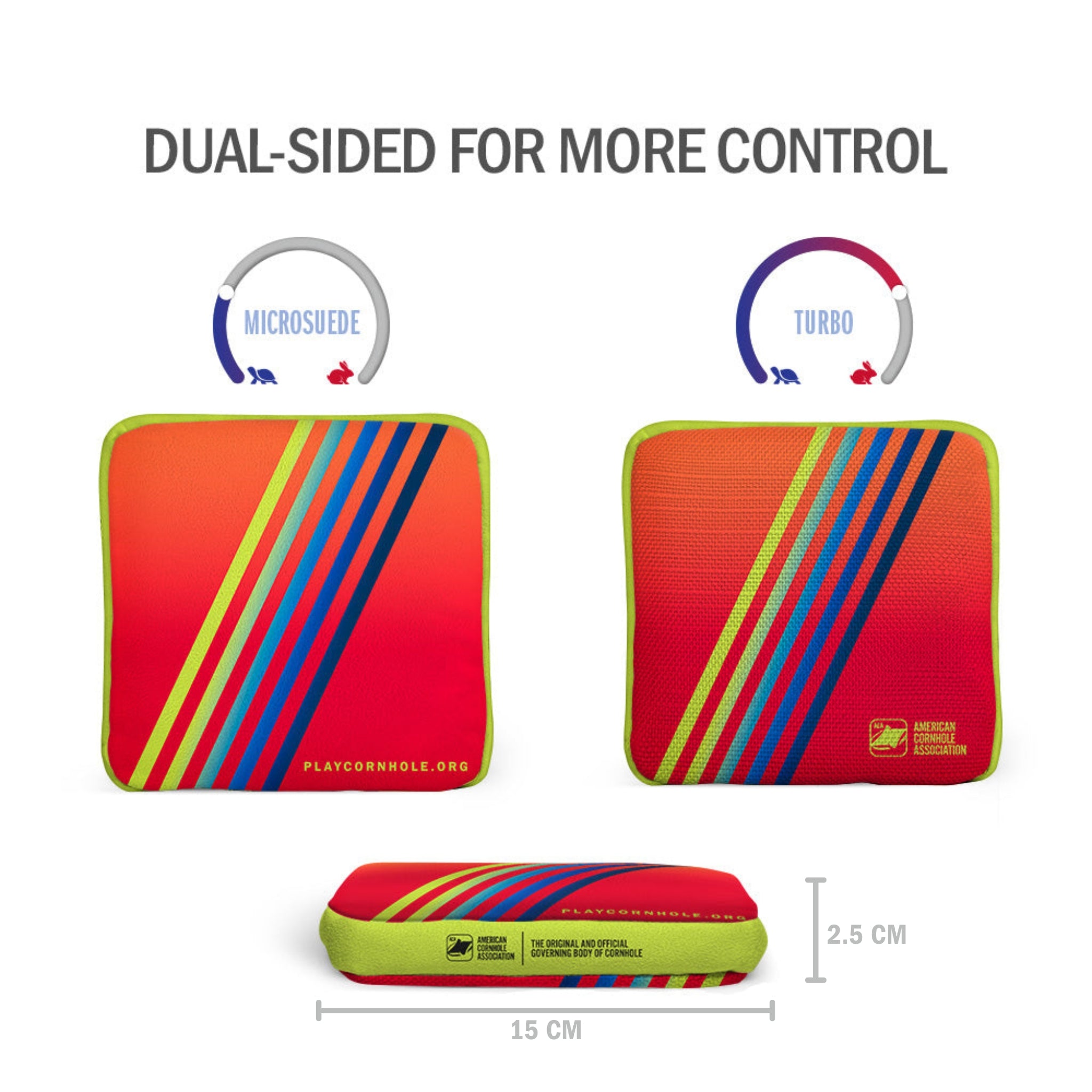 Retro Stripes Synergy Edge Cornhole Bags (15x15 cm)