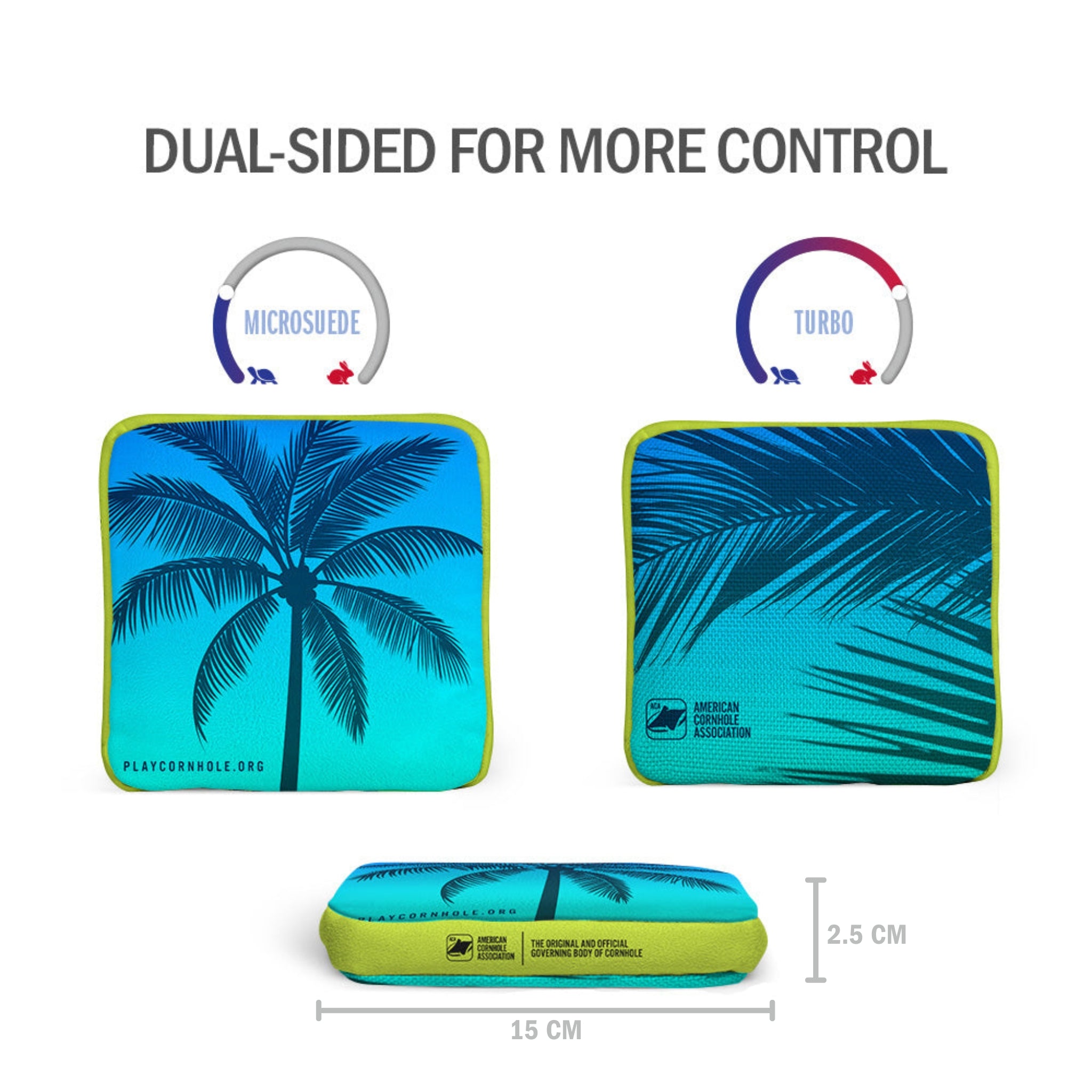 Tropical Palm Synergy Edge Cornhole Bags (15x15 cm)