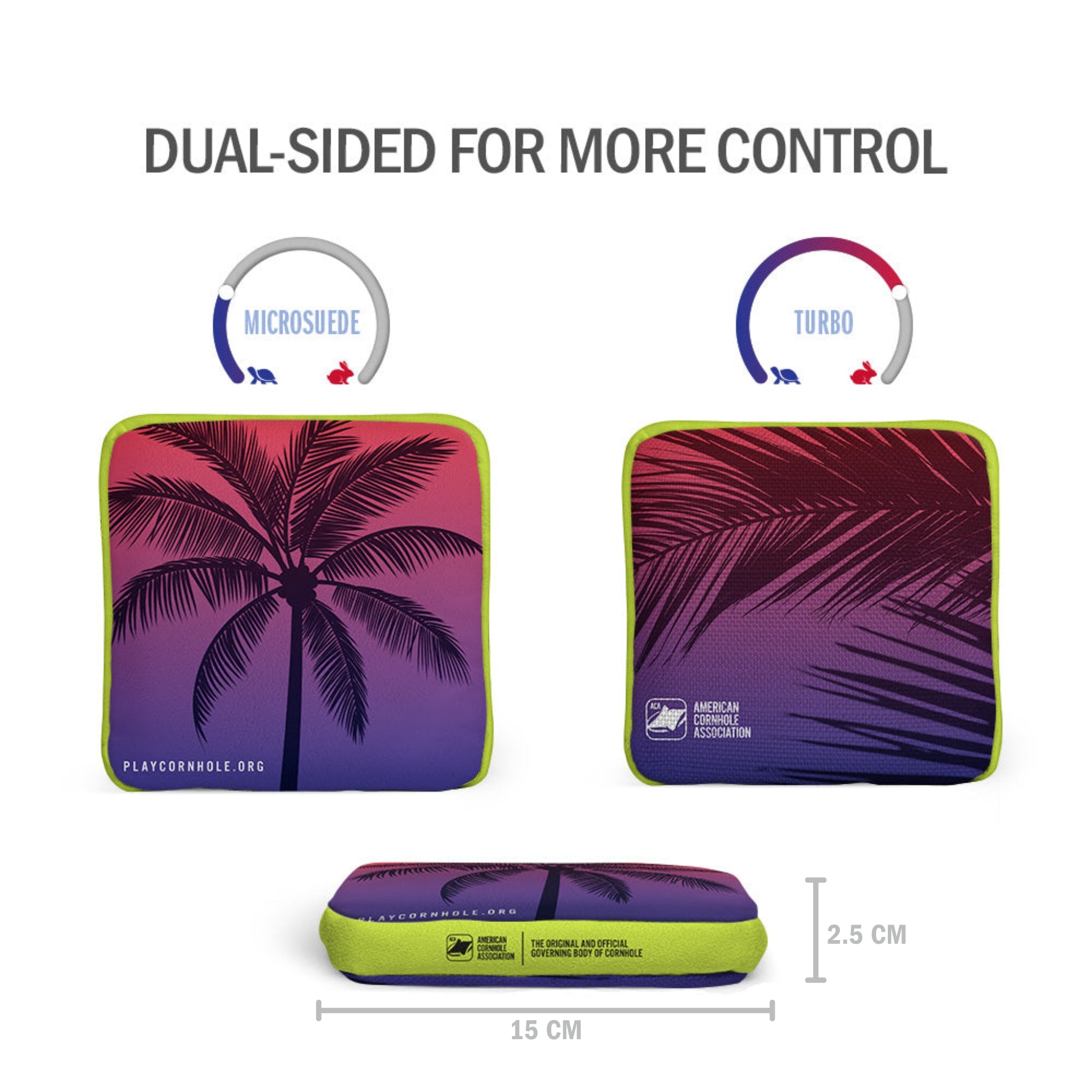 Tropical Palm Synergy Edge Cornhole Bags (15x15 cm)
