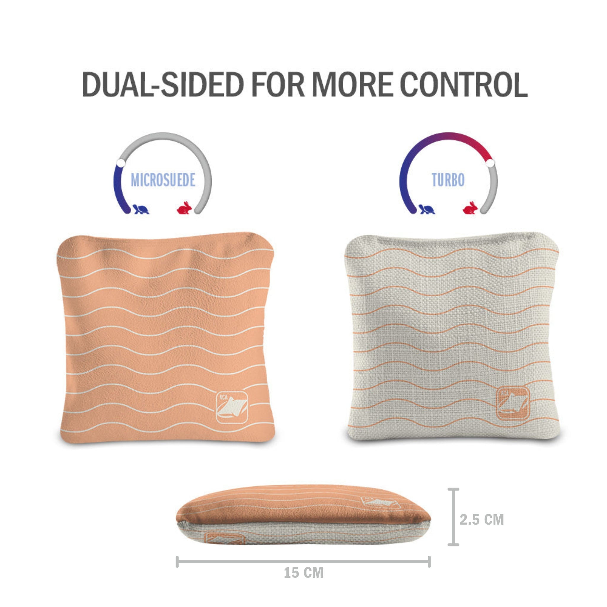 Cream Waves Synergy Pro Cornhole Bags (15x15 cm)