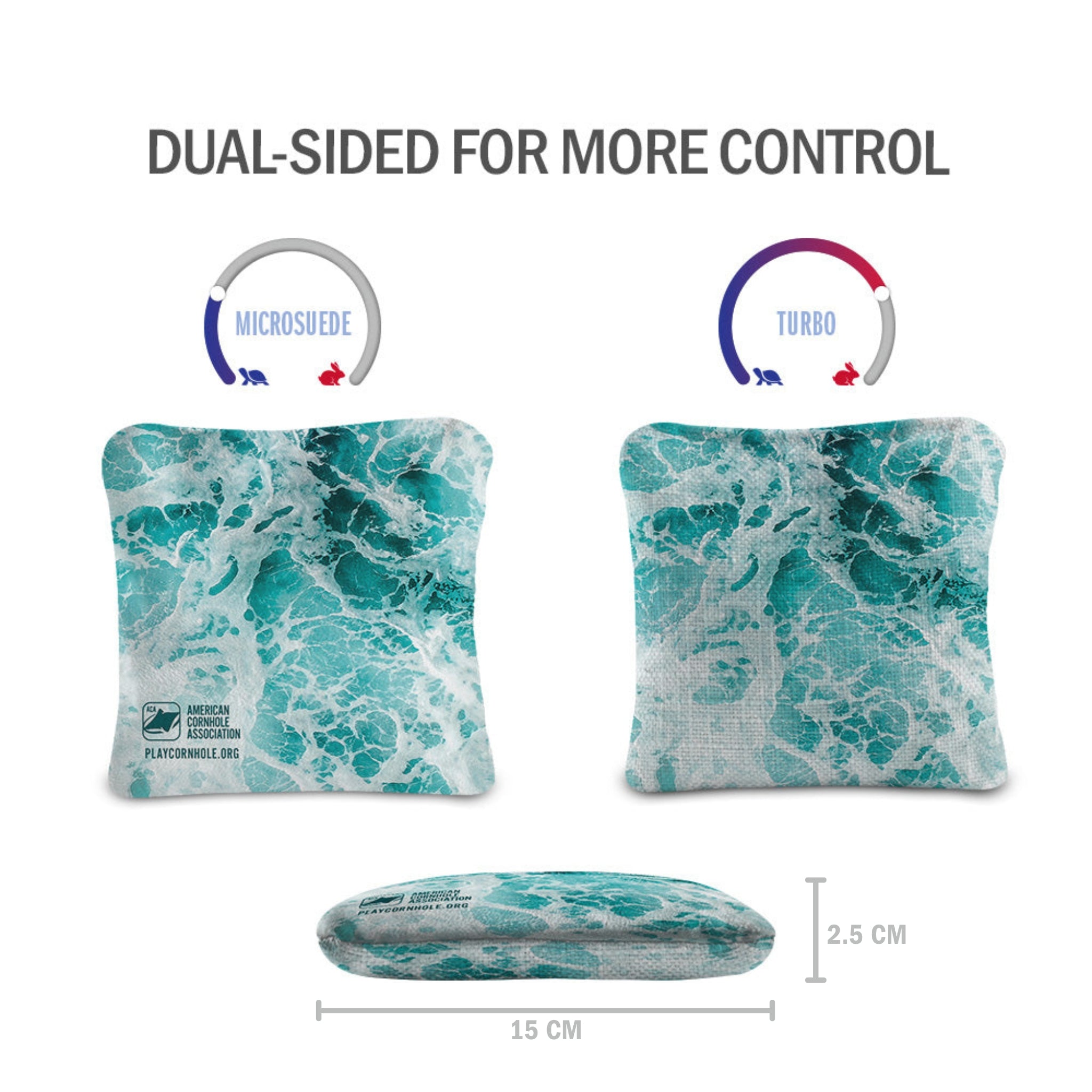 Tropical Sea Synergy Pro Cornhole Bags (15x15 cm)