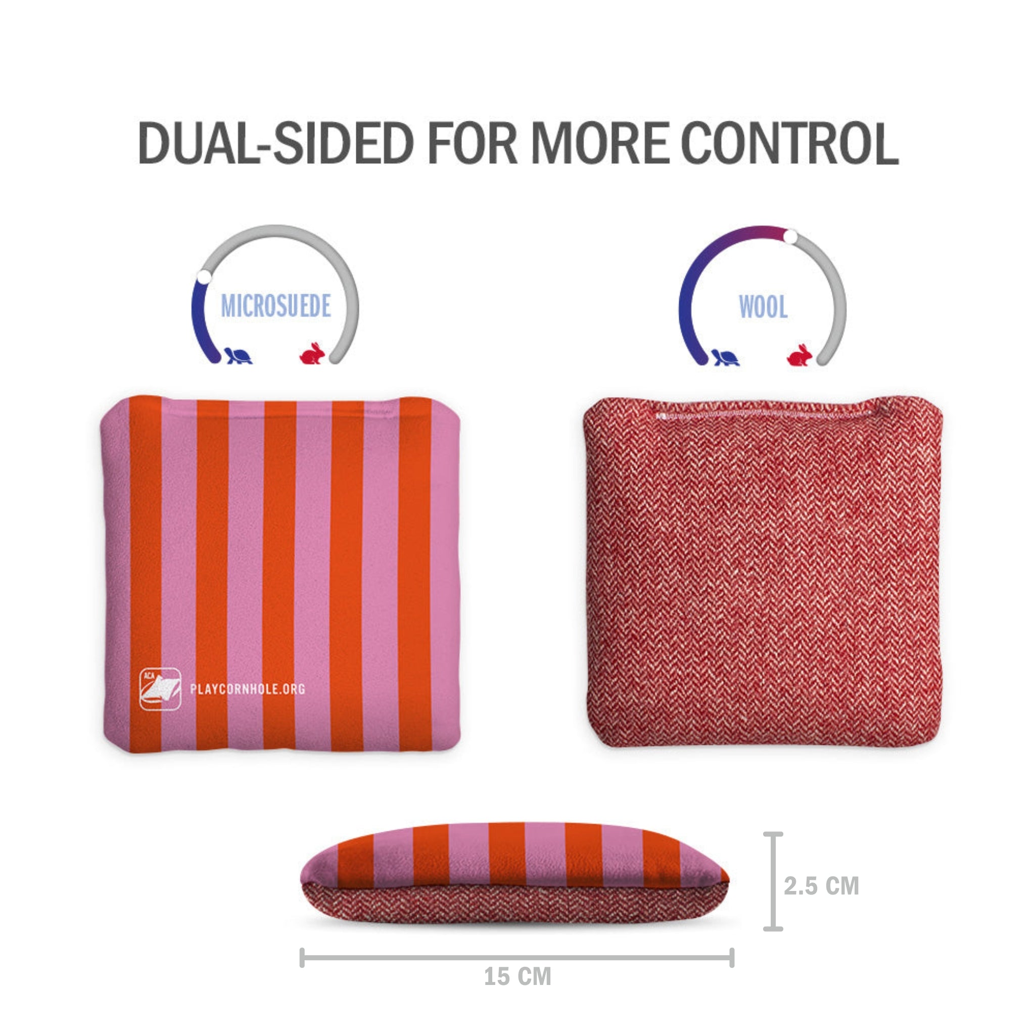 Beach Stripes Synergy Soft Cornhole Bags (15x15 cm)