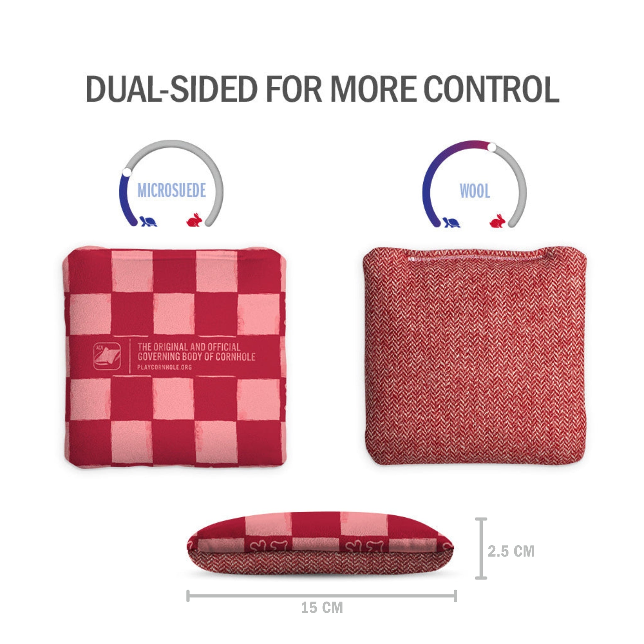 Distressed Checkered Retro Synergy Soft Cornhole Bags (15x15 cm)