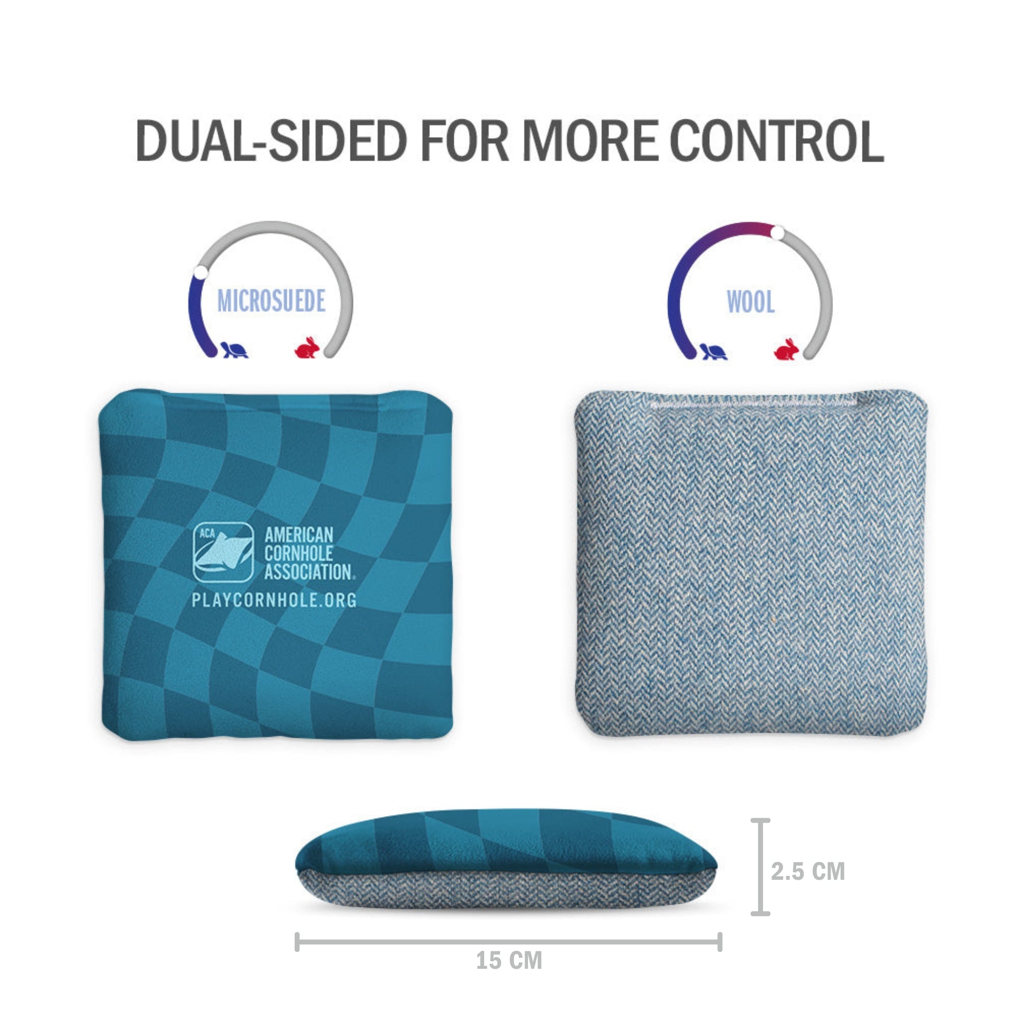 Wavy Retro Checkered Synergy Soft Cornhole Bags (15x15 cm)