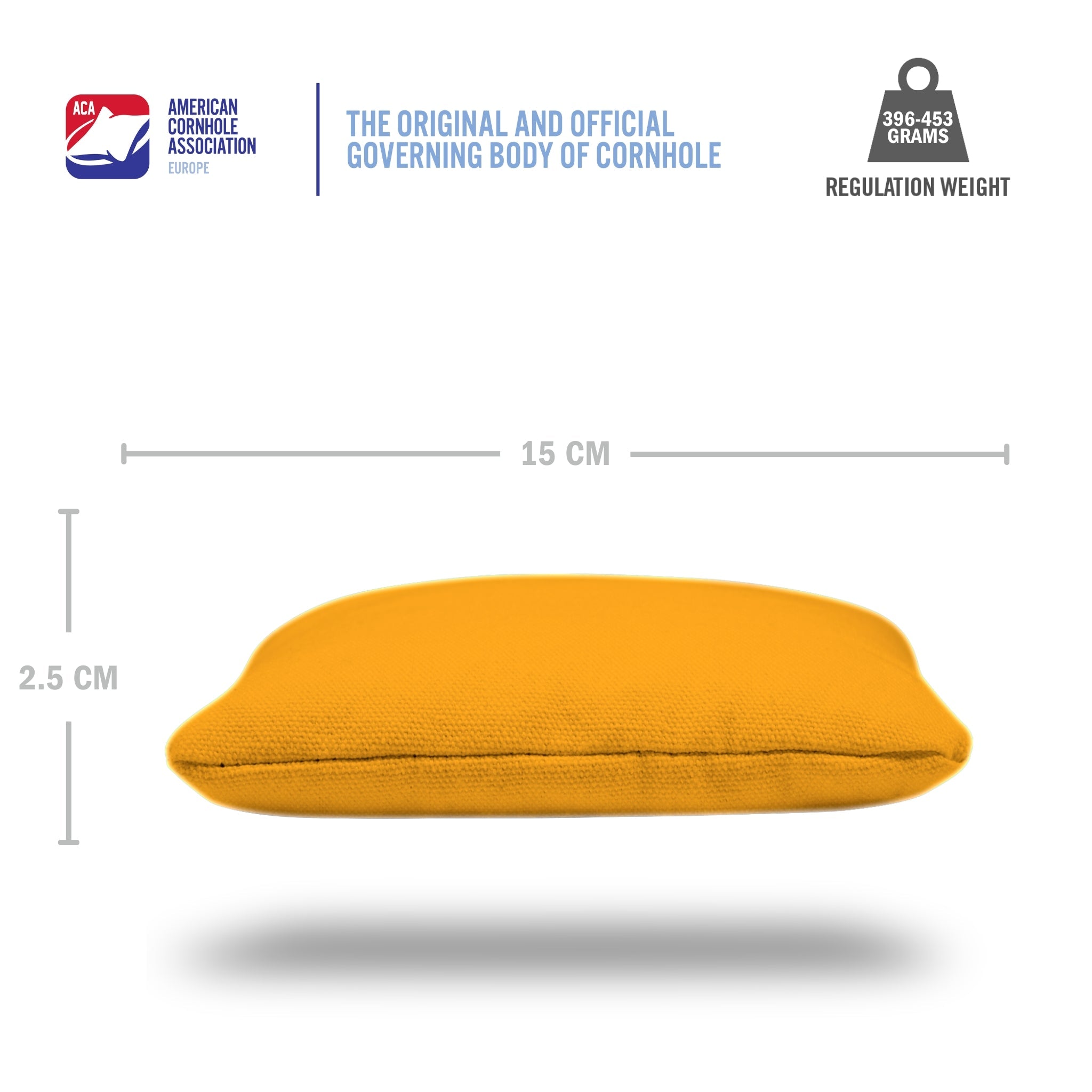 Geel - Standaard Cornhole Zakjes - 15x15cm