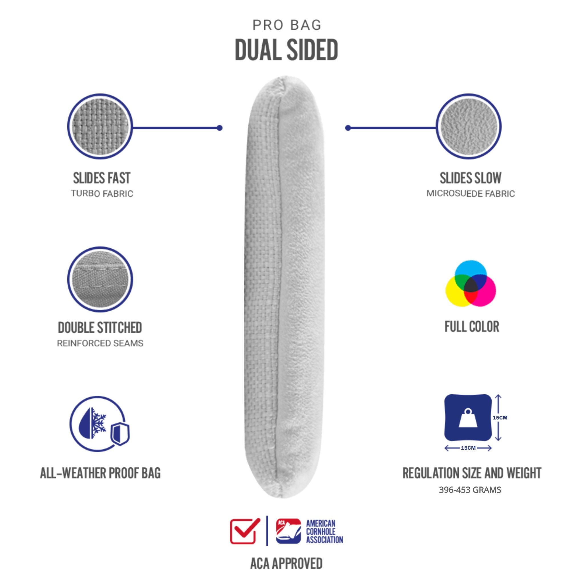 6-in Synergy Pro Custom Dual-Sided Professional Regulation Cornhole Bags