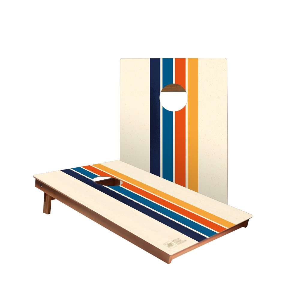 Vintage Stripes - 2x Cornhole Boards (60 x 90cm)