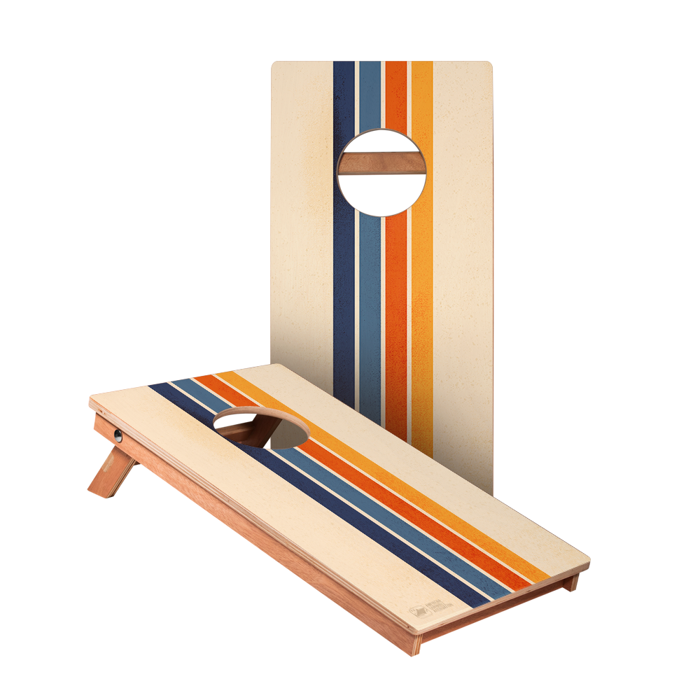 Vintage Stripes - 2x Cornhole Boards (30 x 60cm)