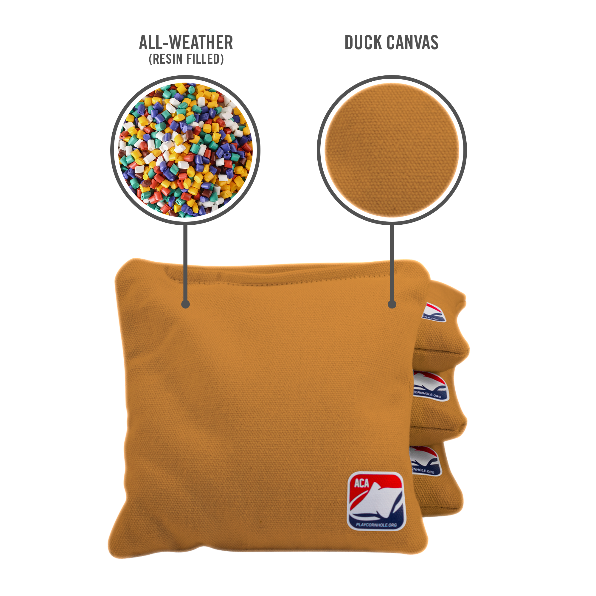 Gold Daily 66x Cornhole Bags (15x15 cm)