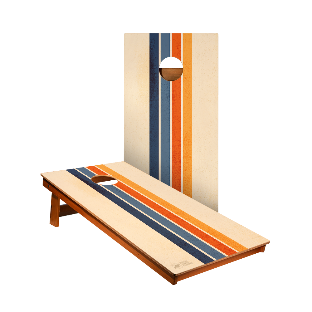 Vintage Stripes - 2x Cornhole Boards (60 x 120cm)